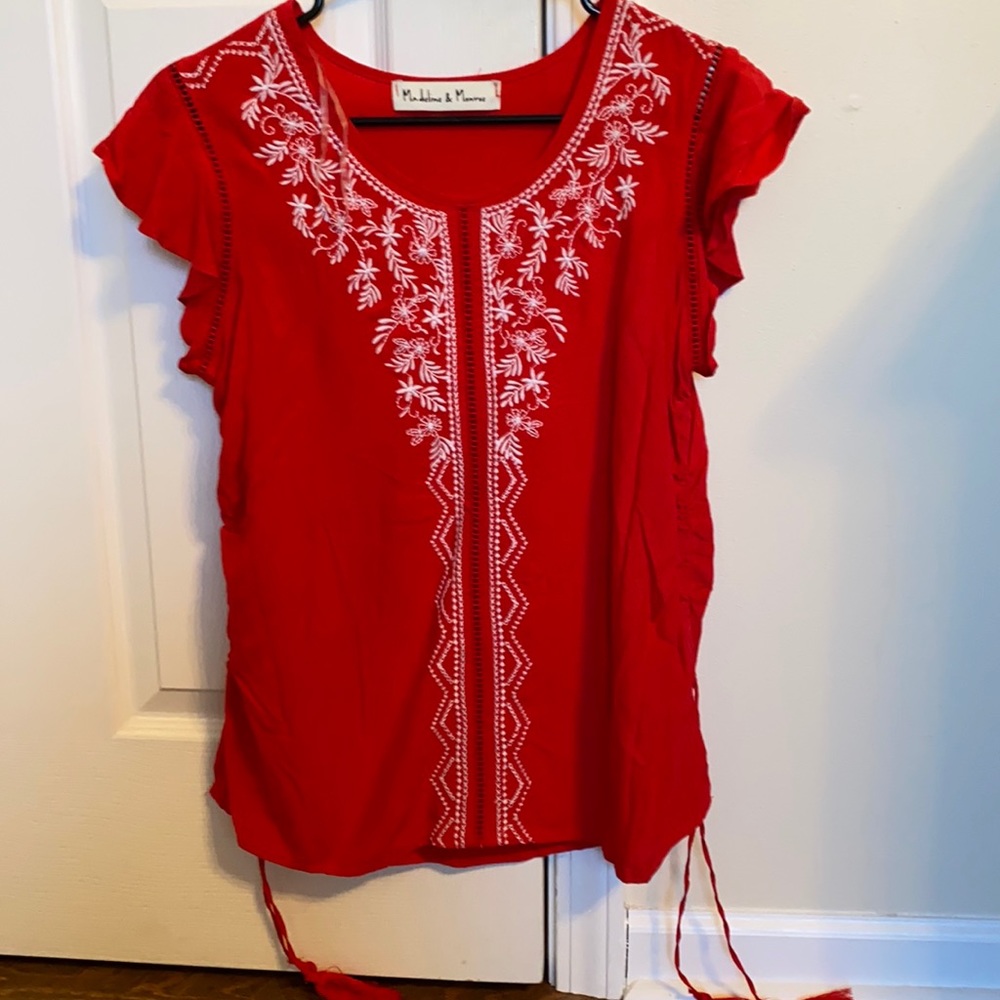 Red blouse